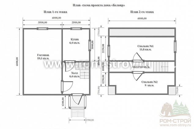 План-схема проекта дома Белояр